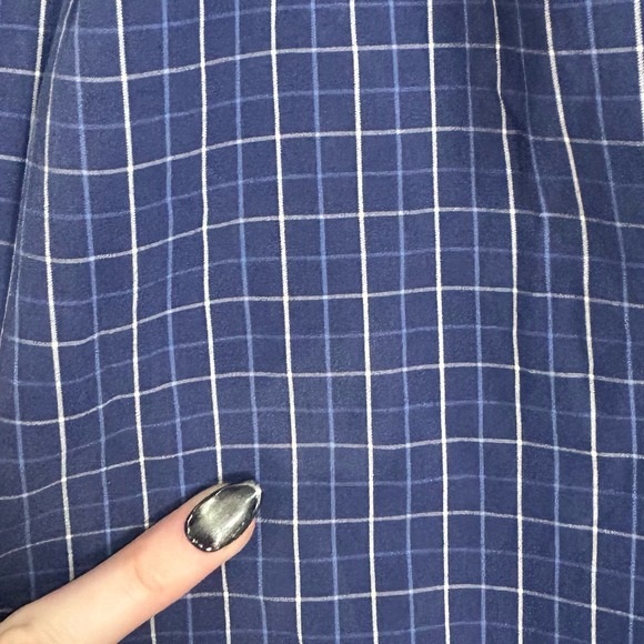 VTG Ralph Lauren Blake Button-Up Mens XL Blue Pony Cotton Windowpane Long Sleeve - Picture 12 of 16